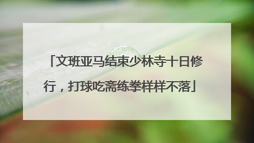 文班亚马结束少林寺十日修行，打球吃斋练拳样样不落