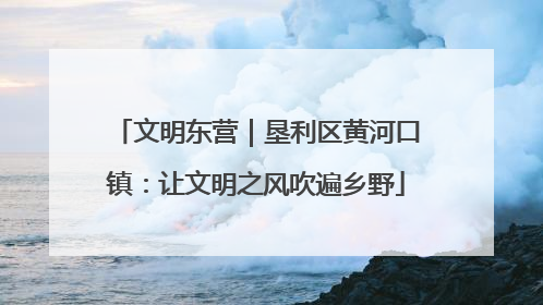 文明东营｜垦利区黄河口镇：让文明之风吹遍乡野