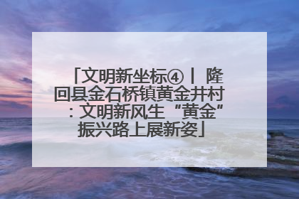 文明新坐标④丨 隆回县金石桥镇黄金井村：文明新风生“黄金” 振兴路上展新姿