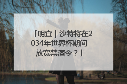 明查｜沙特将在2034年世界杯期间放宽禁酒令？