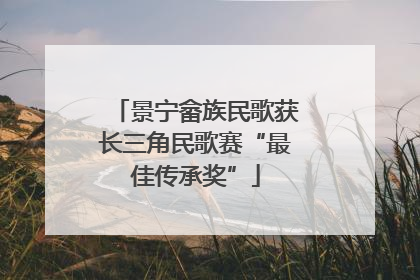景宁畲族民歌获长三角民歌赛“最佳传承奖”