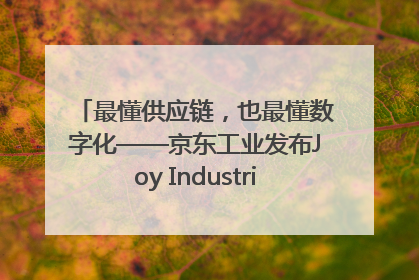 最懂供应链，也最懂数字化——京东工业发布Joy Industrial 重塑工业未来