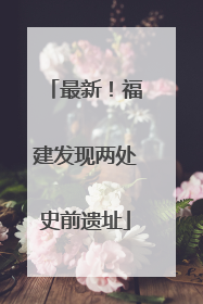 最新！福建发现两处史前遗址