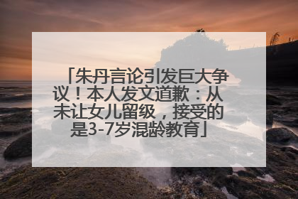 朱丹言论引发巨大争议！本人发文道歉：从未让女儿留级，接受的是3-7岁混龄教育