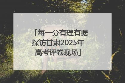 每一分有理有据 探访甘肃2025年高考评卷现场