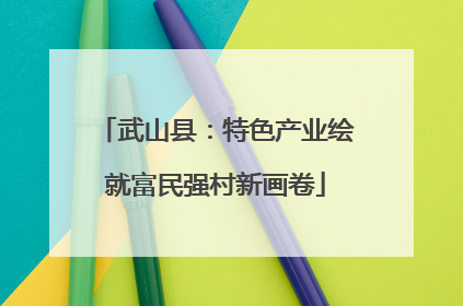 武山县：特色产业绘就富民强村新画卷