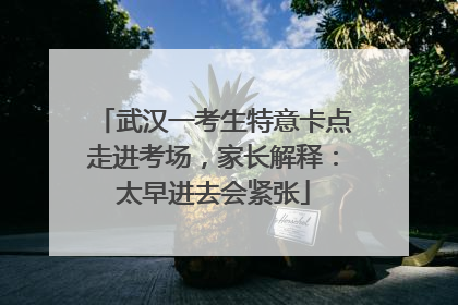 武汉一考生特意卡点走进考场，家长解释：太早进去会紧张