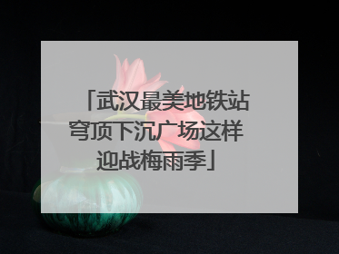 武汉最美地铁站穹顶下沉广场这样迎战梅雨季