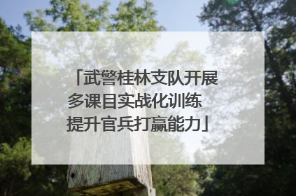 武警桂林支队开展多课目实战化训练 提升官兵打赢能力