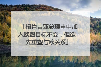 格鲁吉亚总理重申加入欧盟目标不变，但欲先重塑与欧关系