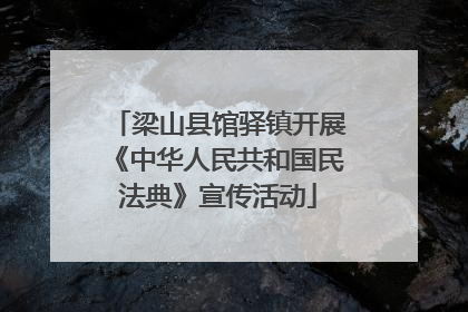 梁山县馆驿镇开展《中华人民共和国民法典》宣传活动