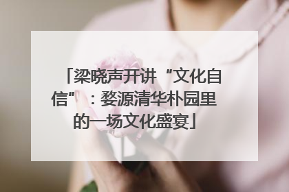 梁晓声开讲“文化自信”：婺源清华朴园里的一场文化盛宴