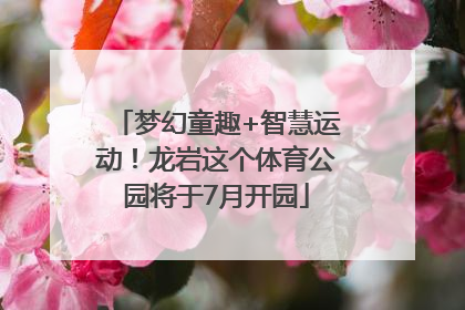 梦幻童趣+智慧运动！龙岩这个体育公园将于7月开园