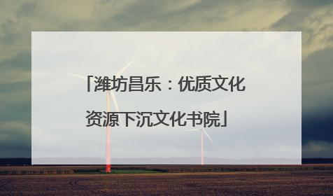 潍坊昌乐：优质文化资源下沉文化书院
