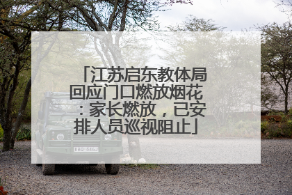 江苏启东教体局回应门口燃放烟花：家长燃放，已安排人员巡视阻止