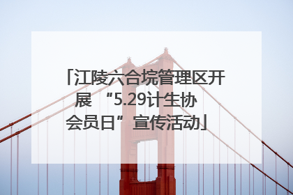 江陵六合垸管理区开展 “5.29计生协会员日”宣传活动