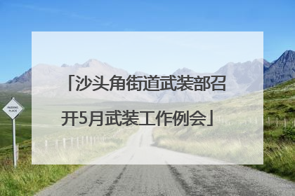 沙头角街道武装部召开5月武装工作例会