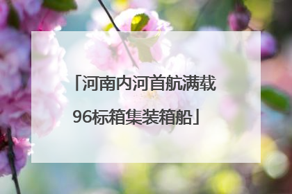 河南内河首航满载96标箱集装箱船