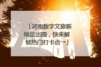 河南数字文旅新场景出圈，快来解锁热门打卡点→
