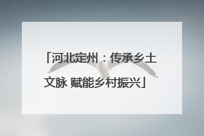 河北定州：传承乡土文脉 赋能乡村振兴