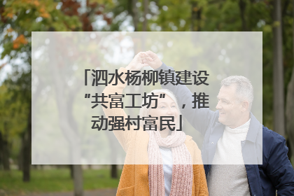 泗水杨柳镇建设“共富工坊”，推动强村富民