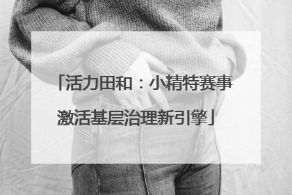 活力田和：小精特赛事激活基层治理新引擎