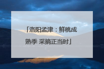 洛阳孟津：鲜桃成熟季 采摘正当时