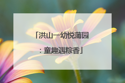 洪山一幼悦蒲园：童趣遇粽香
