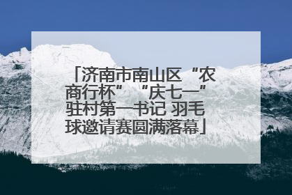 济南市南山区“农商行杯”“庆七一”驻村第一书记 羽毛球邀请赛圆满落幕