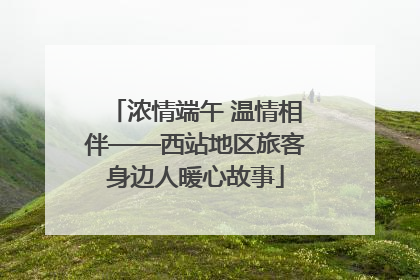 浓情端午 温情相伴——西站地区旅客身边人暖心故事