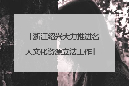 浙江绍兴大力推进名人文化资源立法工作
