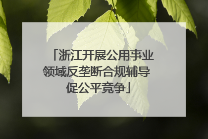 浙江开展公用事业领域反垄断合规辅导 促公平竞争