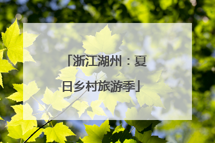 浙江湖州：夏日乡村旅游季