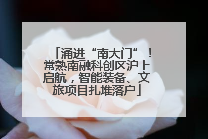 涌进“南大门”！常熟南融科创区沪上启航，智能装备、文旅项目扎堆落户