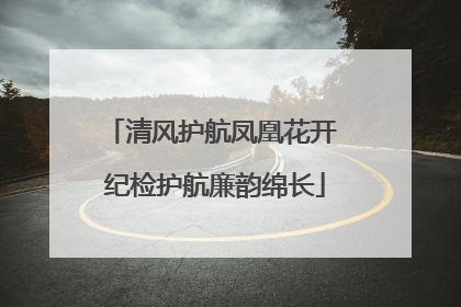 清风护航凤凰花开 纪检护航廉韵绵长