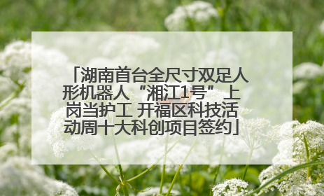 湖南首台全尺寸双足人形机器人“湘江1号”上岗当护工 开福区科技活动周十大科创项目签约