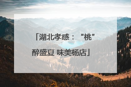 湖北孝感：“桃”醉盛夏 味美杨店