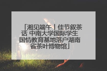 湘见端午丨佳节叙茶话 中南大学国际学生国情教育基地落户湖南省茶叶博物馆