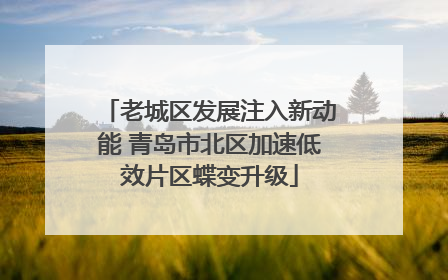 老城区发展注入新动能 青岛市北区加速低效片区蝶变升级