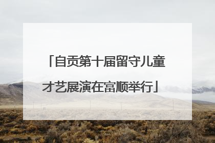自贡第十届留守儿童才艺展演在富顺举行