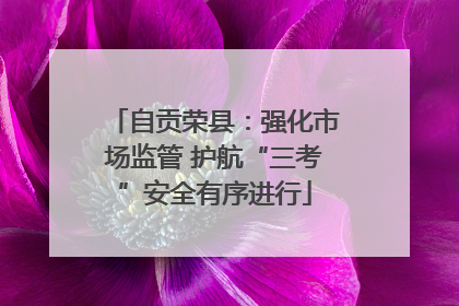 自贡荣县：强化市场监管 护航“三考”安全有序进行