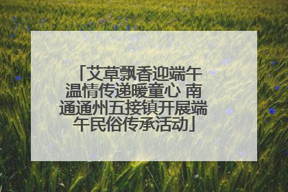 艾草飘香迎端午 温情传递暖童心 南通通州五接镇开展端午民俗传承活动