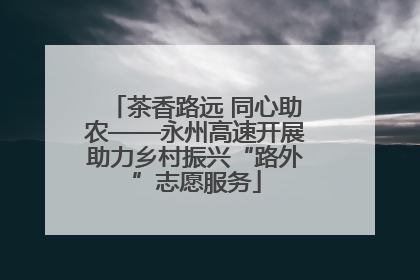 茶香路远 同心助农——永州高速开展助力乡村振兴“路外”志愿服务