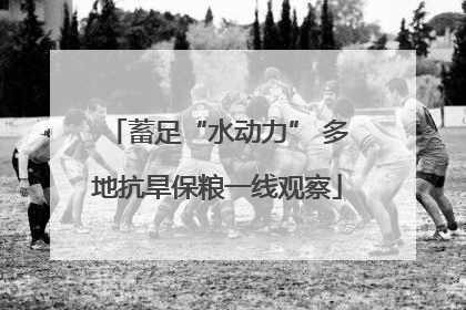 蓄足“水动力” 多地抗旱保粮一线观察