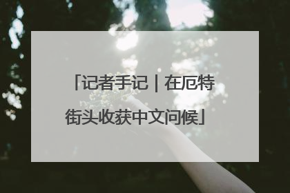 记者手记｜在厄特街头收获中文问候
