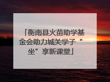 衡南县火苗助学基金会助力城关学子“坐”享新课堂