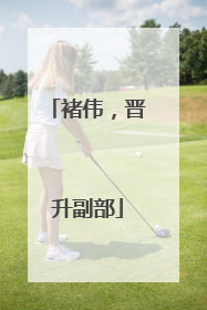 褚伟，晋升副部