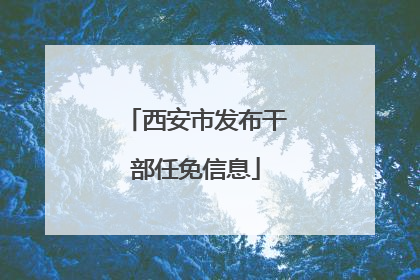 西安市发布干部任免信息