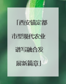 西安锚定都市型现代农业 谱写融合发展新篇章