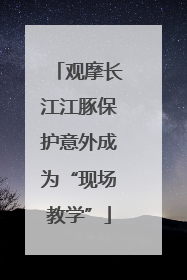 观摩长江江豚保护意外成为“现场教学”